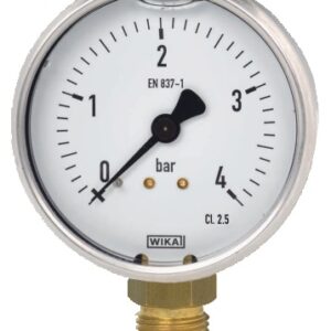 Manômetro 4 bar x PSI 100mm(4") inferior