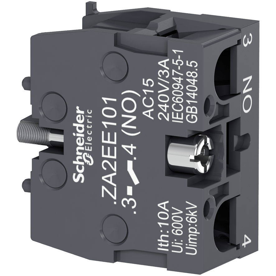ZA2EE101 – Bloco de Contato, 1 NA, montagem parafuso, para Harmony XA2 – Schneider