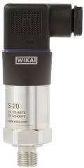 Transmissor de pressão WIKA, 4 A 20MA, modelo S-20, 1,6 BAR