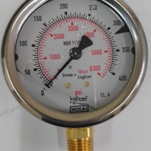 MANÔMETRO 400 KGF 63 mm INFERIOR