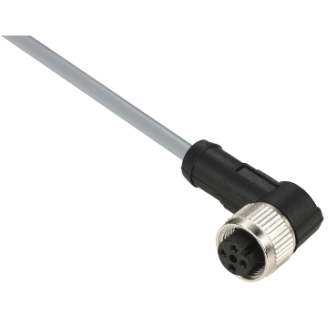 CABO PVC 4 PINOS COM CONECTOR M12 FEMEA - XZCPV1241L2