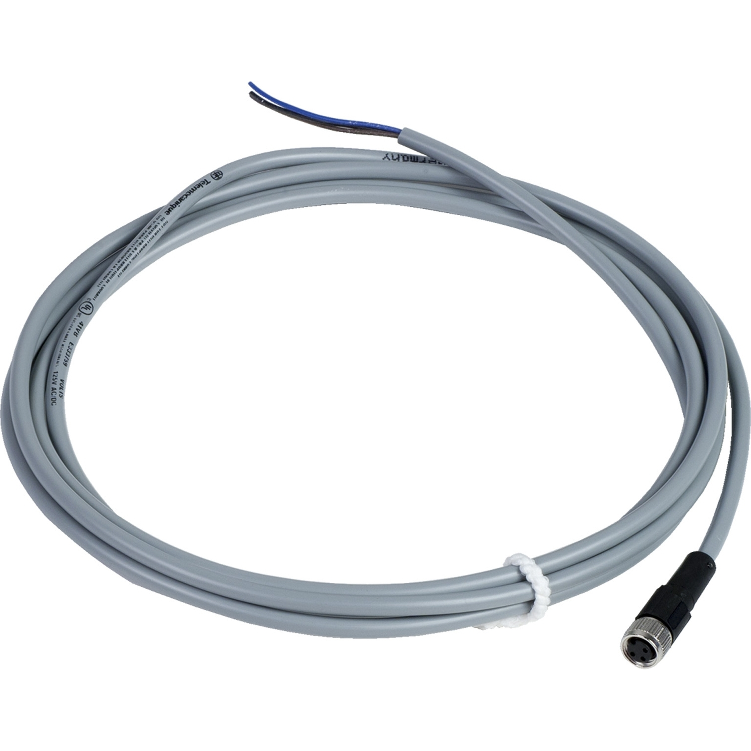 CABO PVC 3 PINOS COM CONECTOR M8 FEMEA R - XZCPV0566L2
