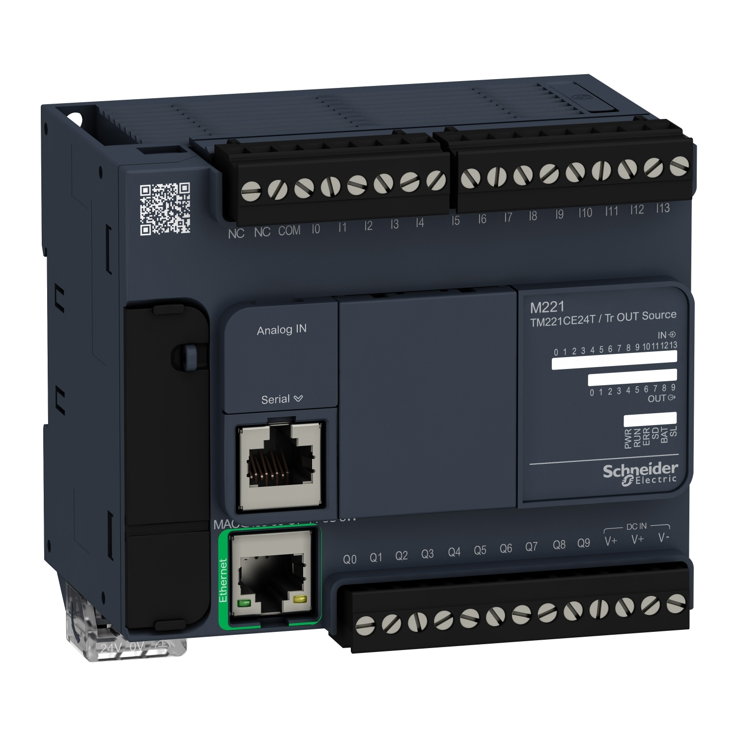 Schneider Electric TM221CE24T CONTROLADOR LÓGICO PROGRAMÁVEL 14 ENTRADAS / 10 SAÍDAS DIGITAIS SAÍDAS SOURCE