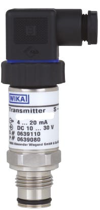 Transmissor de pressão WIKA, S-11 ; 4 ... 20 mA, 2 fios 0,16 bar
