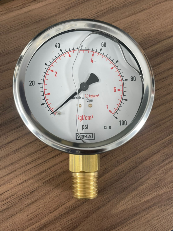 Manômetro 113.53.100L 100PSi x KGF