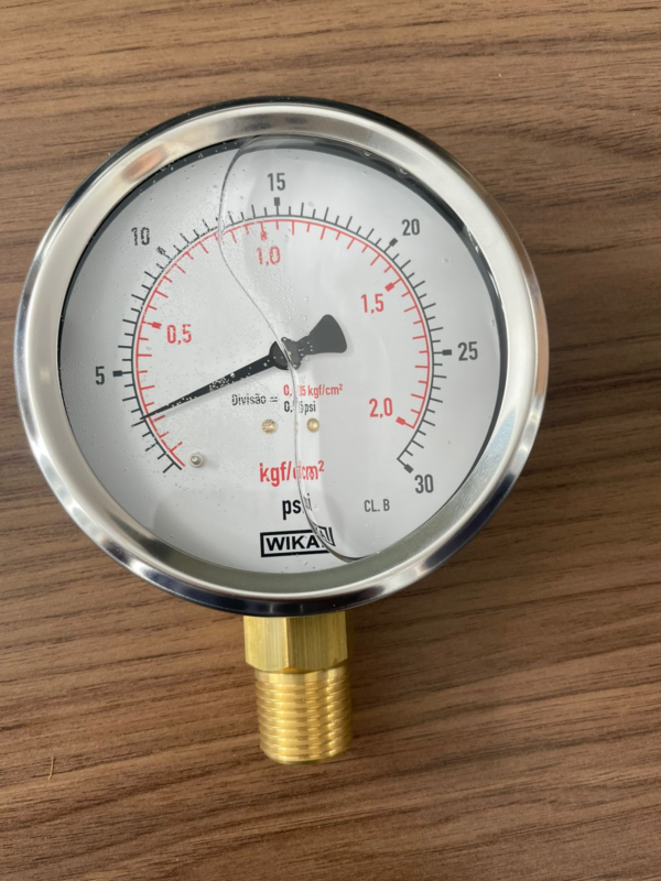 Manômetro 113.53.100L 30PSi x KGF