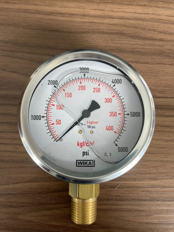 Manômetro 113.53.100L 6000PSi x KGF